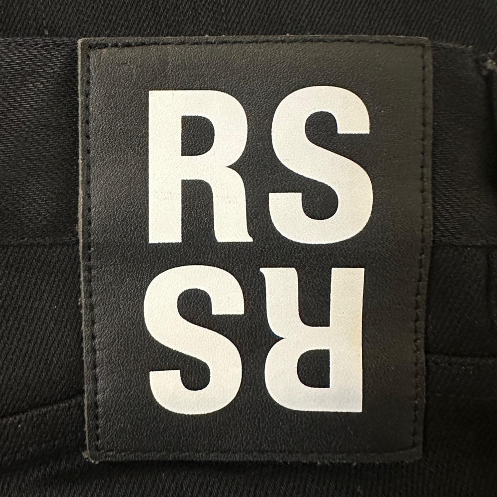 【Luxury Designer | 40% OFF】Raf Simons Graphic Print Fitted Jeans in Black 34